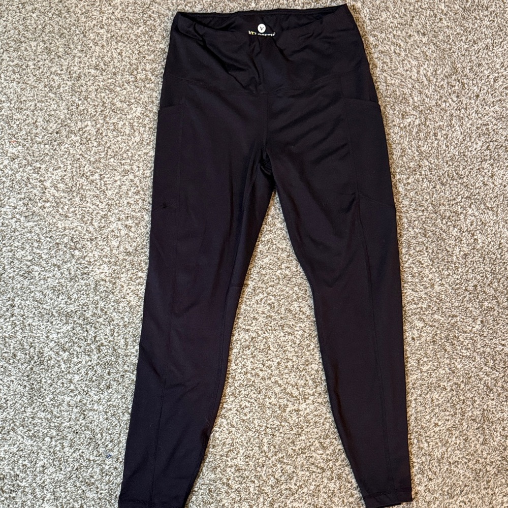 Velocity Dark Purple High-Waisted Side-Pocket Leggings